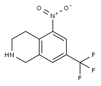 7-(trifluoromethyl)-1,2,3,4-tetrahydro-5-nitroisoquinoline hydrochloride Structure