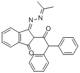 (3E)-2-(2,2-diphenylacetyl)-3-(propan-2-ylidenehydrazinylidene)inden-1-one Structure