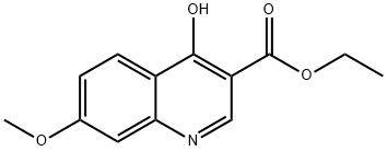 4-HYDROXY-7-METHOXYQUINOLINE-3-CARBOXYLIC ACID ETHYL ESTER Structure