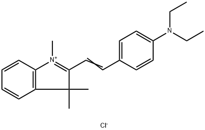 2-[2-[4-(diethylamino)phenyl]vinyl]-1,3,3-trimethyl-3H-indolium chloride  Structure