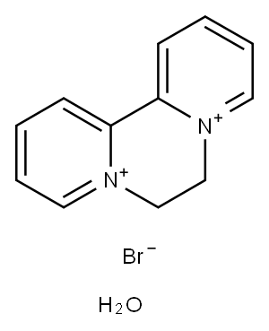 Diquat dibromide monohydrate Structure