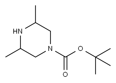 3,5-Dimethyl-piperazine-1-carboxylic acid tert-butyl ester Structure