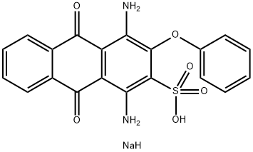 sodium 1,4-diamino-9,10-dihydro-9,10-dioxo-3-phenoxyanthracene-2-sulphonate  Structure