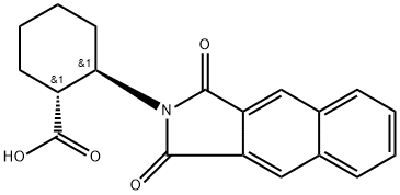 (1R,2R)-2-(NAPHTHALENE-2,3-DICARBOXIMIDO)CYCLOHEXANECARBOXYLIC ACID Structure