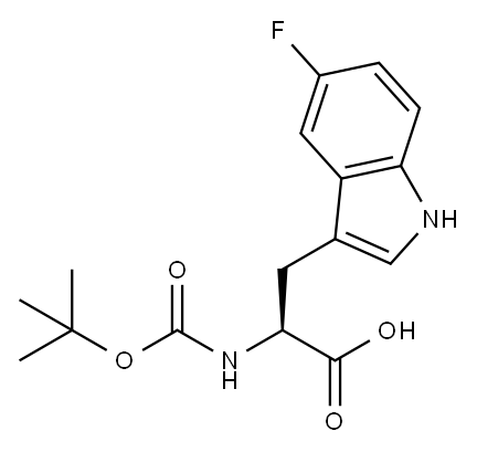 2-[(tert-butoxycarbonyl)amino]-3-(5-fluoro-1H-indol-3-yl)propanoic acid Structure