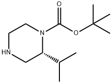 (R)-2-ISOPROPYL-PIPERAZINE-1-CARBOXYLIC ACID TERT-BUTYL ESTER Structure