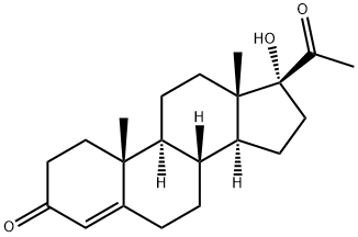 17α-Hydroxyprogesterone Structure
