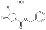 (3R,4R)-N-Cbz-3,4-difluoropyrrolidine hydrochloride Structure