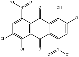 1,5-dihydroxy-2,6-dichloro-4,8-dinitroanthraquinone Structure