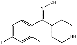 (E)-4-(2,4-Difluorobenzoyl)piperidine OxiMe Structure