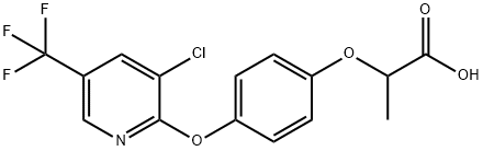 2-[4-[3-chloro-5-(trifluoromethyl)pyridin-2-yl]oxyphenoxy]propanoic acid Structure