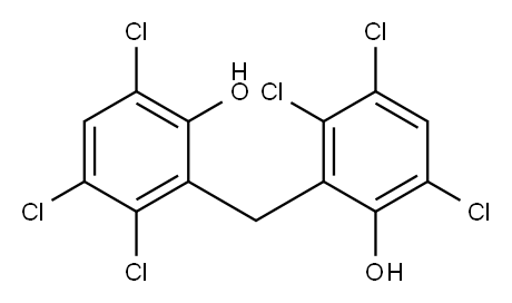 Hexachlorophene Structure