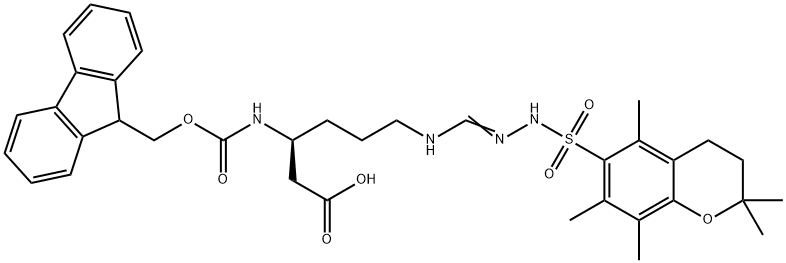 Fmoc-L-beta-Homoarginine(Pmc) Structure