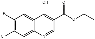 ethyl 7-chloro-6-fluoro-4-hydroxyquinoline-3-carboxylate  Structure