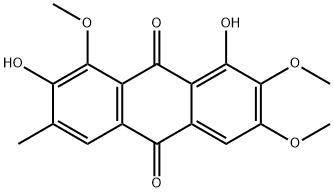 1,7-Dihydroxy-2,3,8-trimethoxy-6-methylanthracene-9,10-dione Structure
