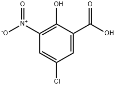 Benzoic acid,5-chloro-2-hydroxy-3-nitro- Structure