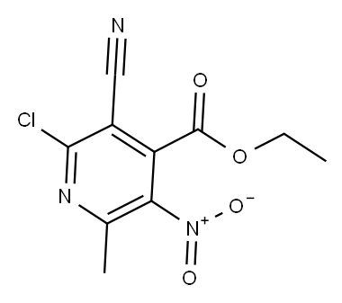 ETHYL 2-CHLORO-3-CYANO-6-METHYL-5-NITROPYRIDINE-4-CARBOXYLATE Structure