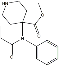 methyl 4-[(propionyl)phenylamino]piperidine-4-carboxylate  Structure