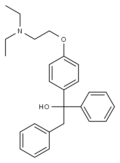 alpha-[4-[2-(diethylamino)ethoxy]phenyl]-alpha-phenylphenethyl alcohol  Structure
