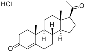 Pregn-4-ene-3,20-dione hydrochloride Structure