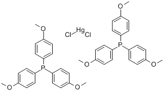 Bis(tris(p-methoxyphenyl)phosphine)mercuric chloride complex Structure