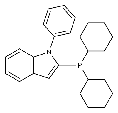2-(Dicyclohexylphosphino)-1-phenylindole Structure