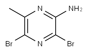 2-AMINO-3,5-DIBROMO-6-METHYLPYRAZINE Structure