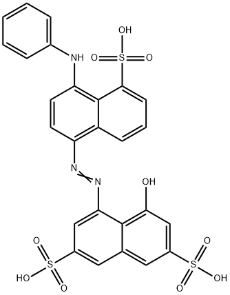 5-[(4-anilino-5-sulphonaphthyl)azo]-4-hydroxynaphthalene-2,7-disulphonic acid Structure