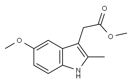 methyl 5-methoxy-2-methyl-1H-indole-3-acetate Structure