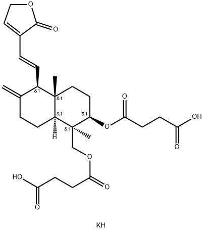 14-deoxy-11,12-didehydroandrographolide 3,19-disuccinate Structure