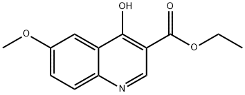 ETHYL 4-HYDROXY-6-METHOXYQUINOLINE-3-CARBOXYLATE Structure