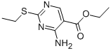 Ethyl 4-amino-2-(ethylthio)-5-pyrimidinecarboxylate Structure