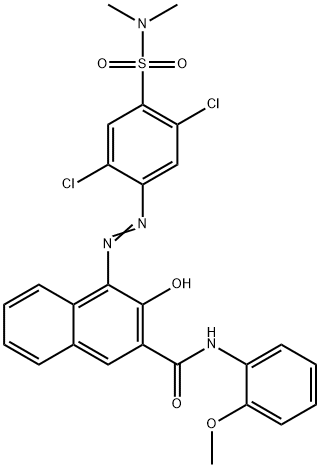 4-[[2,5-dichloro-4-[(dimethylamino)sulphonyl]phenyl]azo]-3-hydroxy-N-(2-methoxyphenyl)naphthalene-2-carboxamide Structure