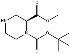 (S)-1-N-Boc-piperazine-2-carboxylic acid methyl ester Structure