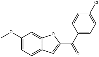 (4-CHLORO-PHENYL)-(6-METHOXY-BENZOFURAN-2-YL)-METHANONE Structure