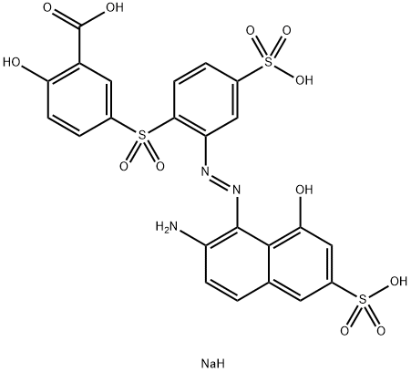 5-[[2-[(2-amino-8-hydroxy-6-sulpho-1-naphthyl)azo]-4-sulphophenyl]sulphonyl]salicylic acid, sodium salt  Structure