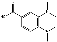 1,4-DIMETHYL-1,2,3,4-TETRAHYDROQUINOXALINE-6-CARBOXYLIC ACID, 97 Structure