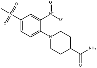 1-[4-(METHYLSULFONYL)-2-NITROPHENYL]PIPERIDINE-4-CARBOXAMIDE
 Structure