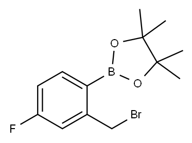 2-Bromomethyl-4-fluorophenylboronic acid pinacol ester Structure