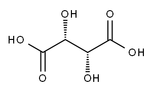 L(+)-Tartaric acid Structure