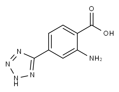 2-AMINO-4-(1H-TETRAZOL-5-YL)BENZOIC ACID Structure