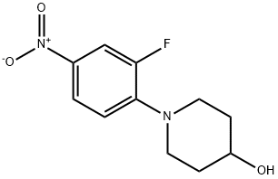1-(2-fluoro-4-nitrophenyl)piperidin-4-o Structure
