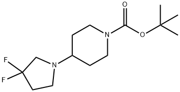 tert-Butyl 4-(3,3-difluoropyrrolidin-1-yl)piperidine-1-carboxylate Structure