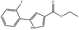 1H-Pyrrole-3-carboxylic acid, 5-(2-fluorophenyl)-, ethyl ester Structure