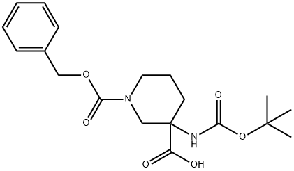 3-Boc-Amino-1-Cbz-piperidine-3-carboxylic acid Structure