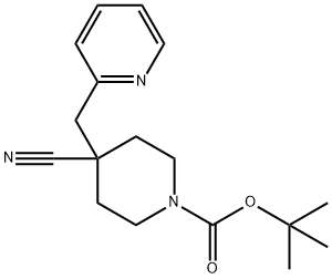 1-BOC-4-CYANO-4-(2-PYRIDINYLMETHYL)-PIPERIDINE Structure