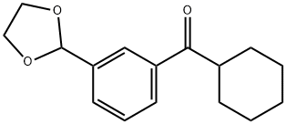 CYCLOHEXYL 3-(1,3-DIOXOLAN-2-YL)PHENYL KETONE Structure