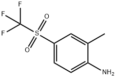 2-methyl-4-(trifluoromethylsulfonyl)benzenamine Structure