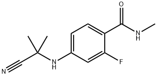 4-(2-CYANOPROPAN-2-YLAMINO)-2-FLUORO-N-METHYLBENZAMIDE Structure