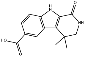 4,4-Dimethyl-1-oxo-2,3,4,9-tetrahydro-1H-pyrido[3,4-b]indole-6-carboxylic acid Structure
